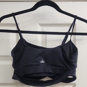 NWOT ALO Black Strappy Sports Bra Size Small